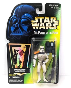 1996 Kenner Star Wars The Power of the Force - Sandtrooper Green Card - Picture 1 of 7