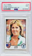 1981 Panini Sport Superstars #318 Chris Evert Tennis Card PSA 9 Mint POP 3