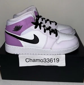 Nike Air Jordan 1 Mid Barely Grape (GS) - ALL SIZES - DQ8423-501 - Picture 1 of 3