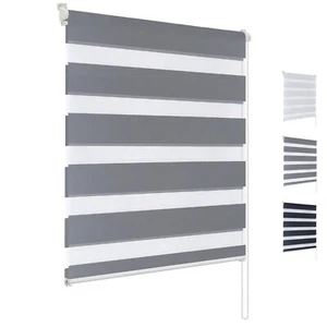 Doppelrollo Klemm Duo Rollo ohne Bohren Fensterrollo Zebrarollo Seitenzugrollo  - Bild 1 von 35
