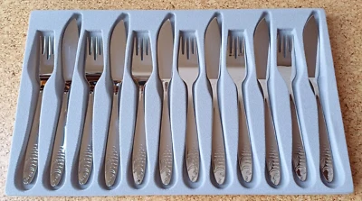 6 WMF Fischbestecke (jeweils 2-teilig) mit Fischprägung in Originalverpackung - Bild 1 von 4