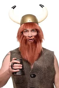 Perücke & Bart Herrenperücke Fasching Wikinger Barbar rostrot rot Viking RJ007 - Bild 1 von 5