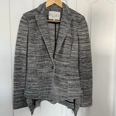 Rachel Roy Womens Blazer Stretch Jacket Black/Gray Longer In Back Size 6 - Image 1 of 4