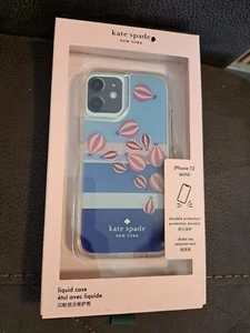 Kate Spade Liquid Phone Case iPhone 12 Mini Up and Away Hot Air Balloon New - Zdjęcie 1 z 10