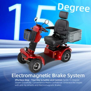 4 Wheel Mobility Scooter 500W Powered 48V 20AH Battery for Seniors Adluts - Picture 1 of 15