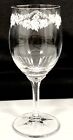 Johann Haviland Sweetheart Rose Wine Glass Silver Platinum Rim Etched 6 1/2" EUC