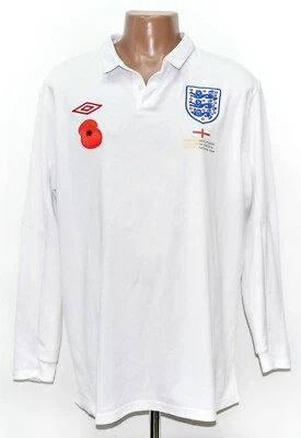 ENGLAND POPPY REMEMBRANCE 2010/2011 HOME FOOTBALL SHIRT UMBRO XL(48) - Image 1 of 4