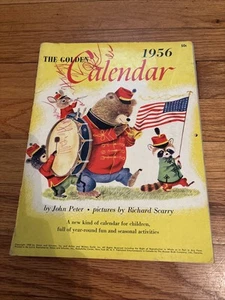 THE GOLDEN CALENDAR 1956 ~ scarce Little Golden Book magazine, Richard Scarry VG - Picture 1 of 4