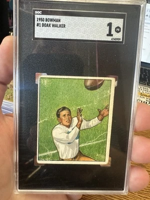 1950 Bowman - Doak Walker #1 (RC) SGC 1 - Image 1 of 4
