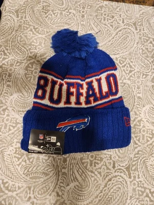 Buffalo Bills Fútbol Nueva Era NFL Unisex Gorro Tejido Sombrero Con Pompón Foto 1 de 2