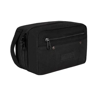 Bolsa de aseo para hombre, kit doble de afeitado de viaje, kit técnico de tela Oxford baño O - Imagen 1 de 14