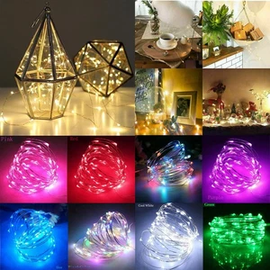 LED String Fairy Light 1-10m Battery Powered Copper Wire Chirtmas Party - Picture 1 of 22