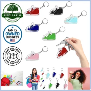 Mini Canvas Sneaker Schlüsselanhänger Stoff Material verschiedene Farben Party Gastgeschenke - Bild 1 von 11