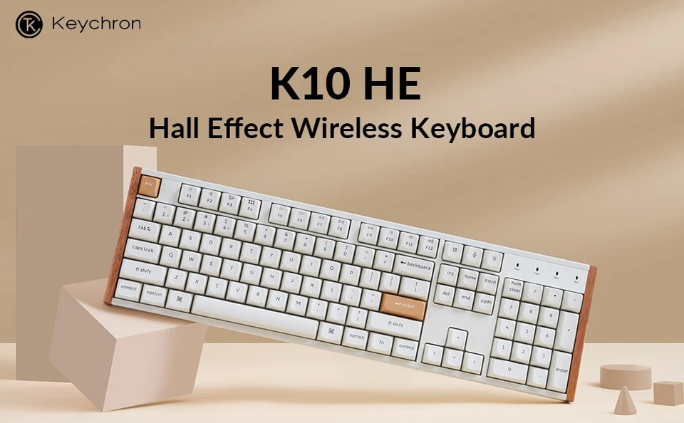 Keychron - K10 HE 100% Custom Hall Effect Mechanical Gaming Keyboard White - Image 1 of 4