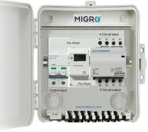 Interruptor de Tiempo Electrónico 7 Días Temporizador 24H, 4 Polos 40A, 220V 240V, con Interruptor en Caja - Imagen 1 de 5