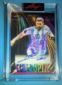 2023 LEAF ART OF SPORT LIONEL MESSI RED FIBEROPTIC # 1/4 - Bild 1 von 3
