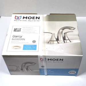 MOEN Darcy 84550SRN - Rubinetto bagno - Nichel spazzolato - Nuovo sigillato nella scatola - Foto 1 di 9