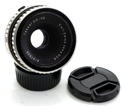 Carl Zeiss Jena Tessar 镜头 2.8/50 毫米斑马 M42 螺钉安装 — 第 1/4 张图片
