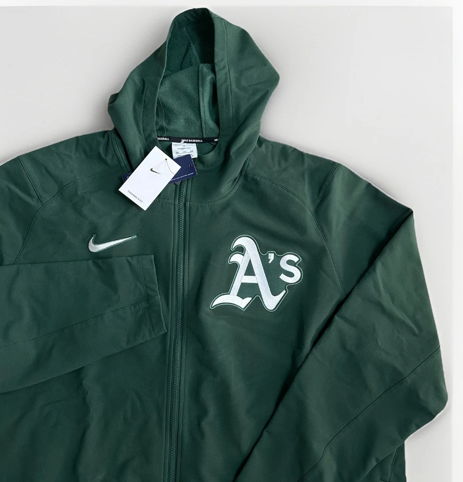 Oakland Athletics Colección Nike Performance Therma Raglán Cremallera Completa Sudadera con Capucha 3XL Foto 1 de 4