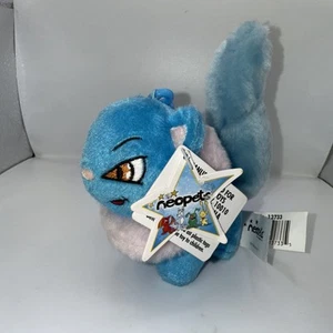 NEOPETS THINKWAY TOYS 2004 MOCHILA AZUL WOCKY CLIP 3.5" PELUCHE CON ETIQUETAS - Imagen 1 de 7
