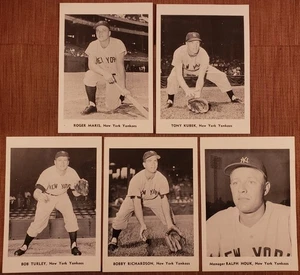 1961 Yankees Team Ausgabe Maris Richardson Houk Kubek Turley 5 x 7 Baseballkarten - Bild 1 von 11