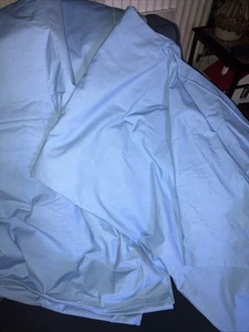 "Par de sábanas planas vintage de algodón azul 100""x160""" - Imagen 1 de 2