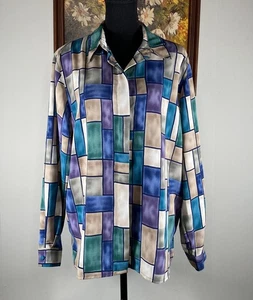 Alfred Dunner Bluse mit Knopfleiste Langarm Damen 14 Mehrfarbig Retro Freizeit - Bild 1 von 14