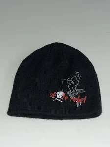 Skate Rebel Kids Black Beanie Hat Winter Outdoor - Picture 1 of 2