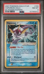 Vaporeon Gold Star PSA 8 (EX Power Keepers) - Picture 1 of 2