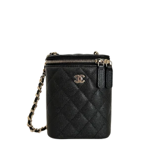 Chanel Vertical Coco Beauty Vanity Case small Kaviarleder Fullset / ungetragen - Picture 1 of 8
