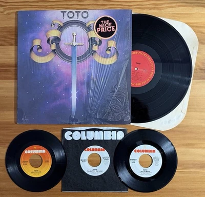 TOTO Vintage VinyL 1978 Debut + 78/79 - 7” Rare White Label Promos - Image 1 of 4