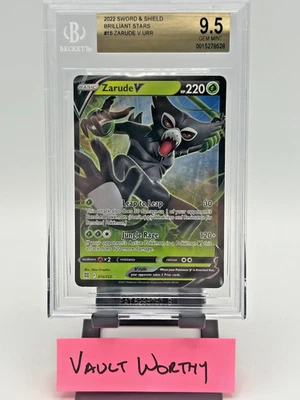 🍃 2022 Pokemon SWSH Brilliant Stars #16 Zarude V - BGS 9.5 GEM MINT POP 15 🍃 - Image 1 of 2