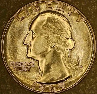 🔥 BRILLIANTLY UNCIRCULATED 1969-D WASHINGTON QUARTER DDO DDR RPM VARIETY - Image 1 of 4