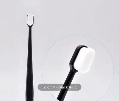 NANO BRUSH PRO Pack Of 3 Nano Toothbrush | Ultra-fine Flat Soft Bristle Pink Black Green