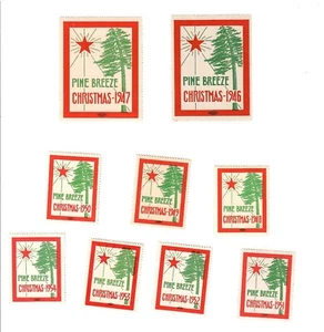 United States Cinderella Pine Breeze Christmas Stamps 1946 to 1954 mint - Picture 1 of 1