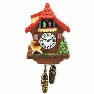 Reutter Porcelain - Dollhouse Miniature Cuckoo Clock Red Roof - Picture 1 of 1