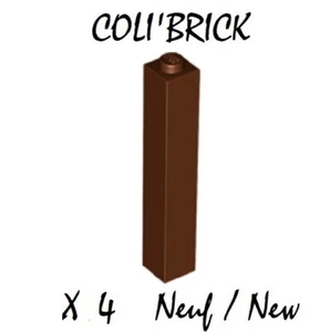 Lego 2453b - 4x Steine / Brick 1x1x5 - Braun / Reddish Brown - NEU NEW - Bild 1 von 1