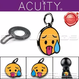 Acuity Instruments Season 1 Shifter Charm Hot Face Emoji Matte Black Charm Ring - Picture 1 of 9