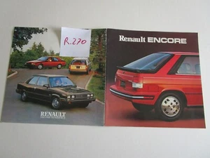 N°R.270 / RENAULT Encore catalogue USA  mai 1983  - Imagen 1 de 1