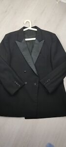 Skopes Mens Black Tailored Dinner Jacket Tux Tuxedo Satin Lapel Chest 46 in