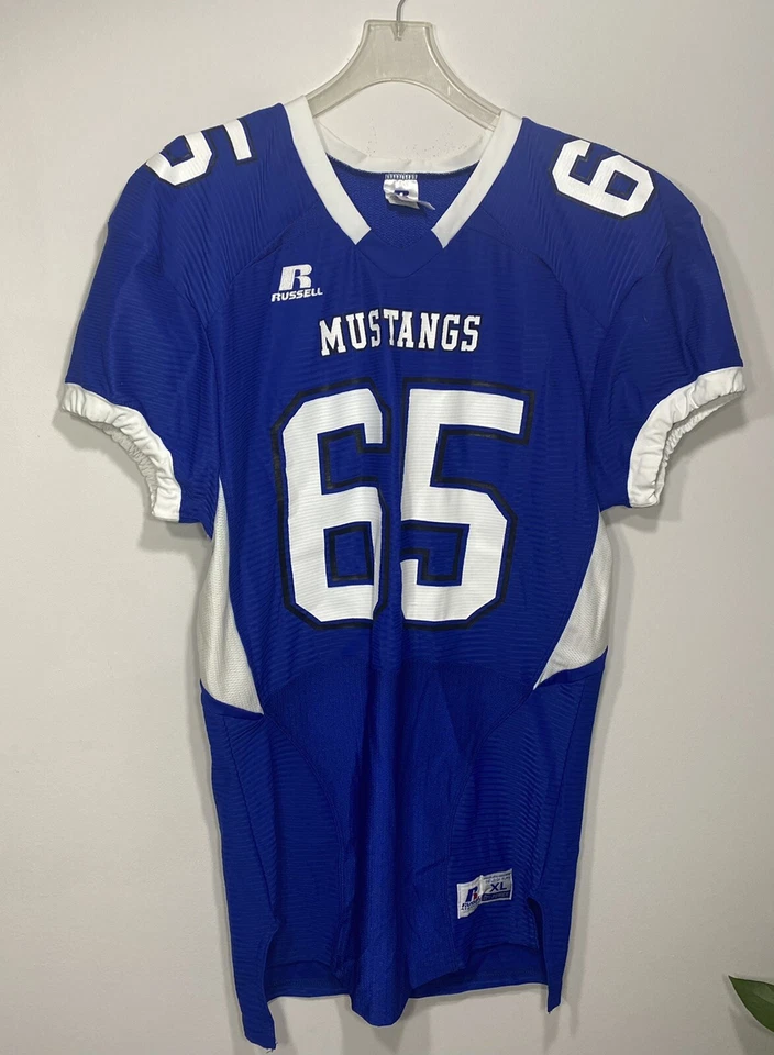 Russell Athletic Dri-Power Stretch Compression Fit S65XCNK MUSTANGS 65 SIZE XL - Image 1 of 4