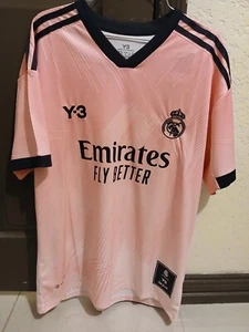 Real Madrid yohi yamamoto Y3 Pink jersey size XL Karim Benzema - Picture 1 of 3