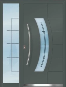 flügelüberdeckend ALUMINIUM Alu Haustür Haustüren Tür V FD1531 02 mit Seitenteil - Bild 1 von 7