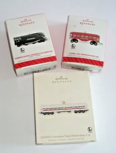 Lot 3 Punzen Andenken Lionel Zug Ornament Lok Aussichtswagen - Bild 1 von 5