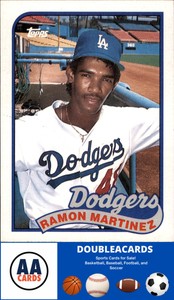 1989 Topps #225 Ramon Martinez  Rookie Los Angeles Dodgers