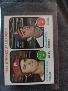 1973 Topps #67 "1972 Strikeout Leaders" Nolan Ryan Steve Carlton Phillies Angels - Picture 1 of 2