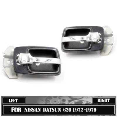 Par de bisel de manija de puerta interior derecha izquierda para camioneta Nissan Datsun 620 1972-1979 Foto 1 de 4