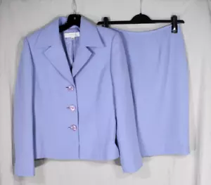 TAHARI Lilac GABERDINE 3-Buttons ZIP BACK Jacket/Pencil Skirt SUIT SET Sz 10 - Picture 1 of 6