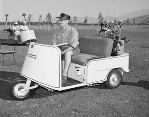 Groucho Marx Riding In A Golf Cart Print 11 x 14 - Picture 1 of 3