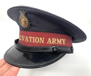 WWII The Salvation Army Midway Cap w/ Original Officers Blood & Fire Crest Pin - Picture 1 of 18